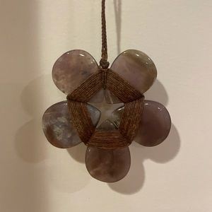Flower Pendant with Twine Necklace